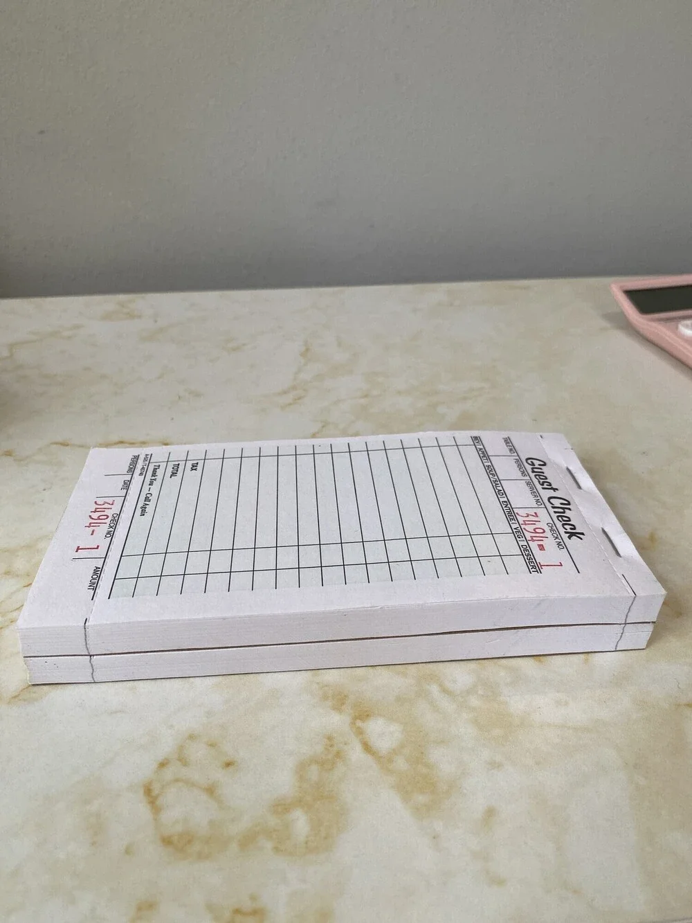 Guest Check Order Pads Restaurant Server Books Set of 2 New